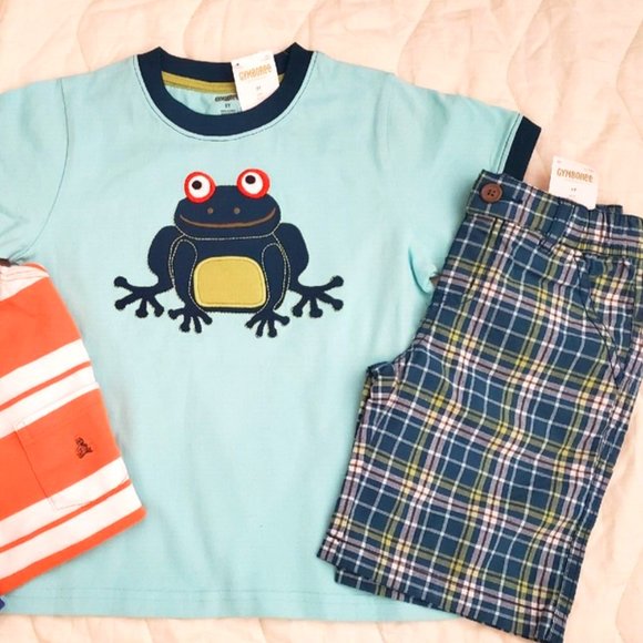 Nwt Gymboree Gap Bundle Boys 5 5T Summer Lot Outfit Shorts set Top Tee Shirt - Picture 16 of 16